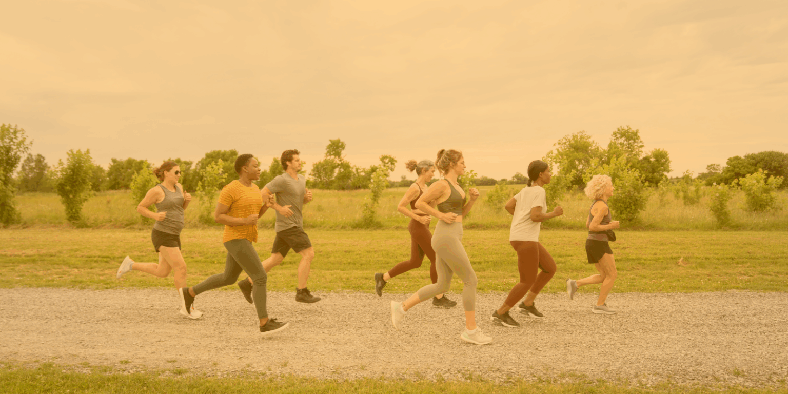 Hardloop groep samen